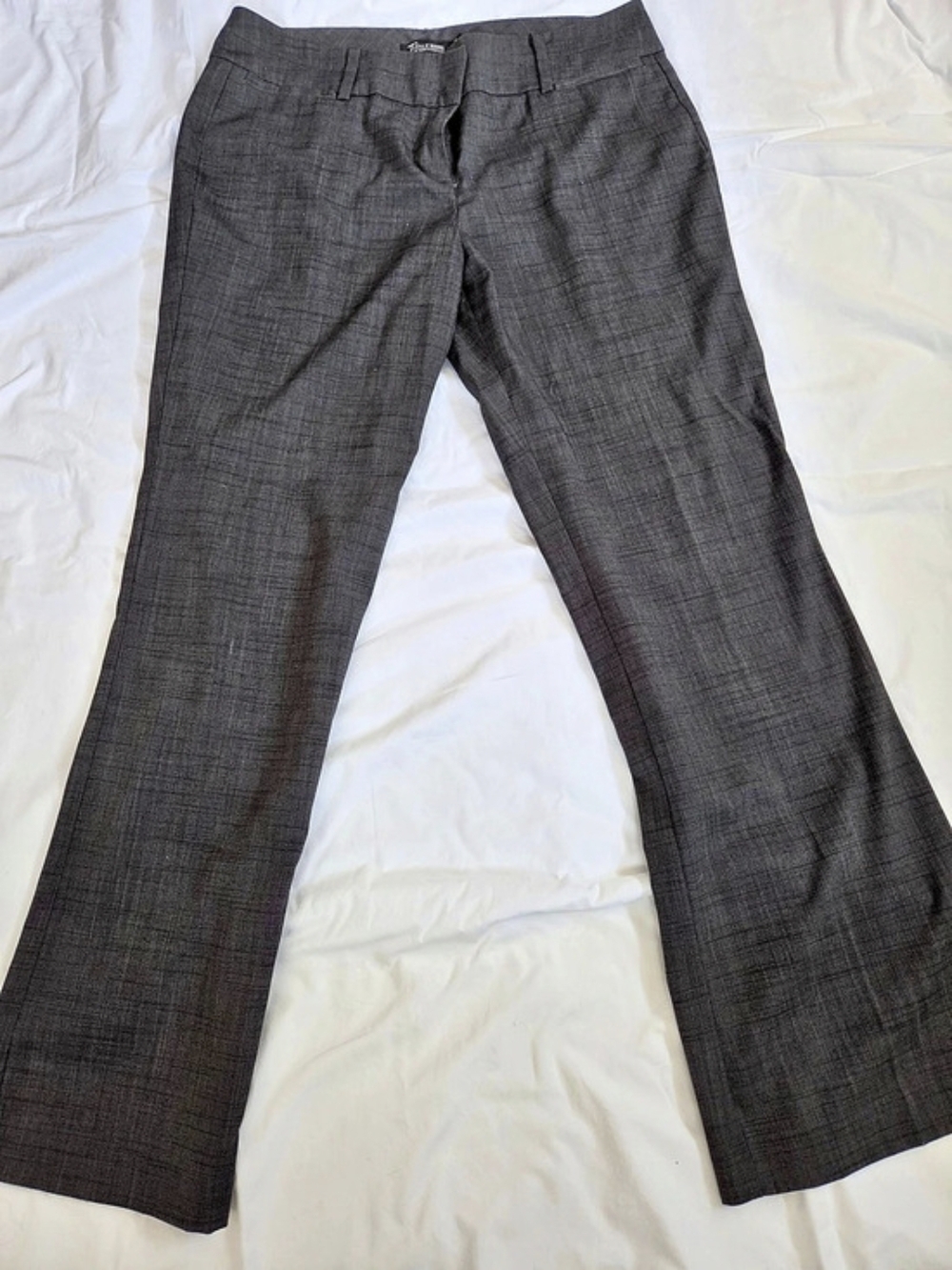 7th Avenue Suiting Charcoal Checkered Trousers Size 12 Like New
